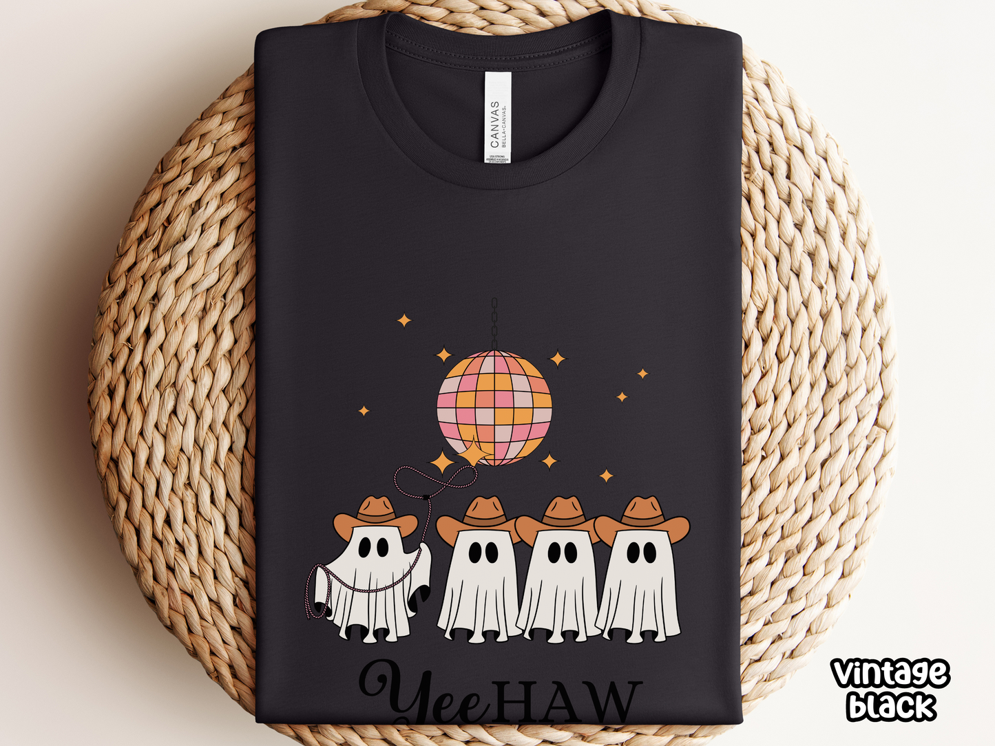 Western Disco Ghost Retro Halloween Shirt