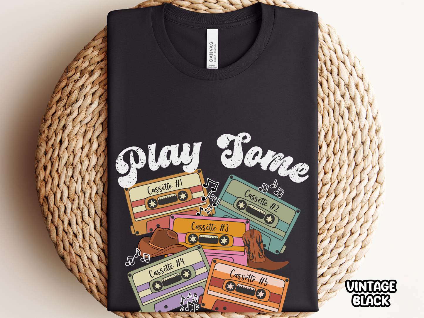 Play Some 'Any Artist' Retro Cassette Tape Fully Custom Music Shirt