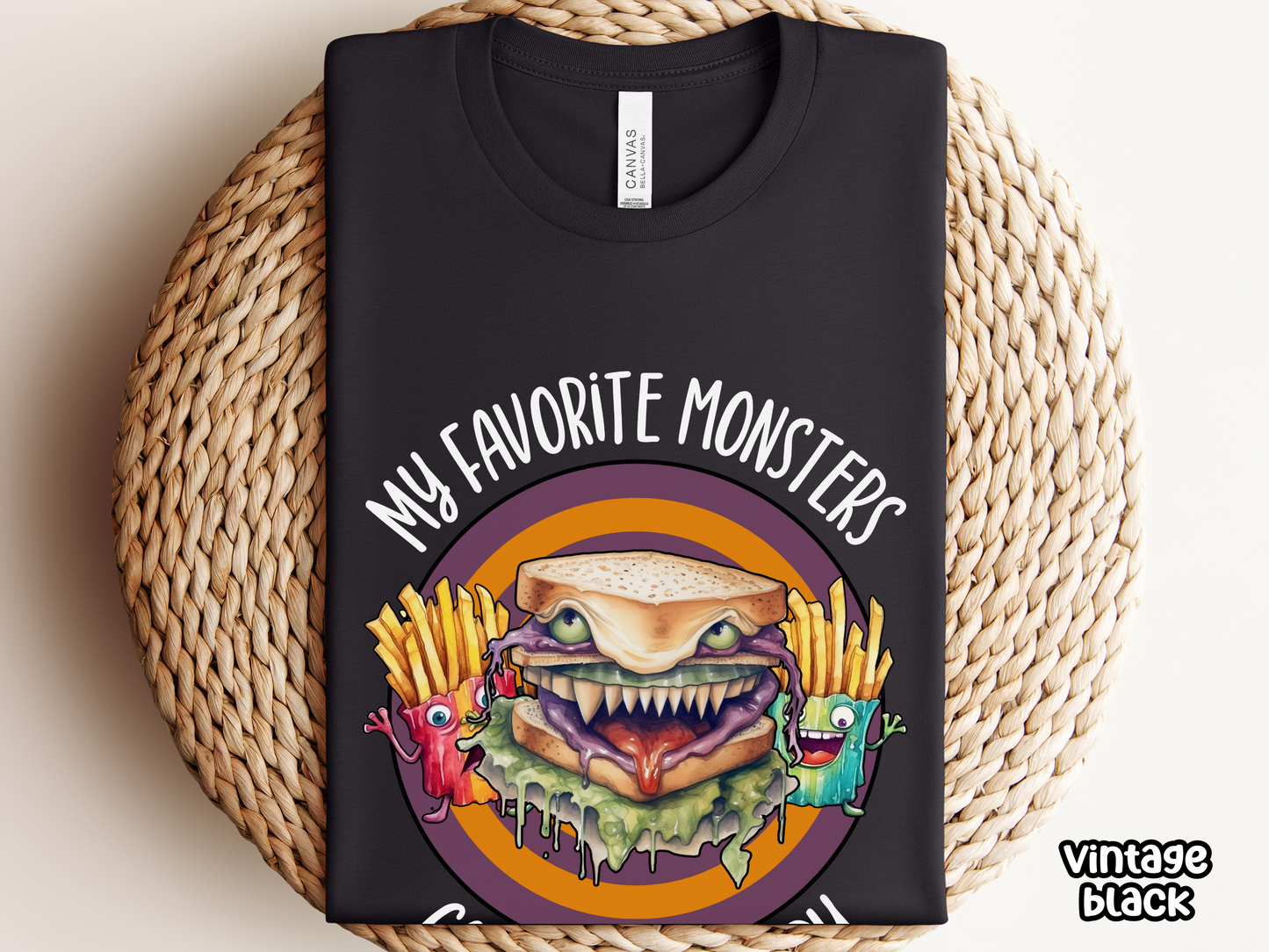 Lunch Lady Monster Food Halloween Tee