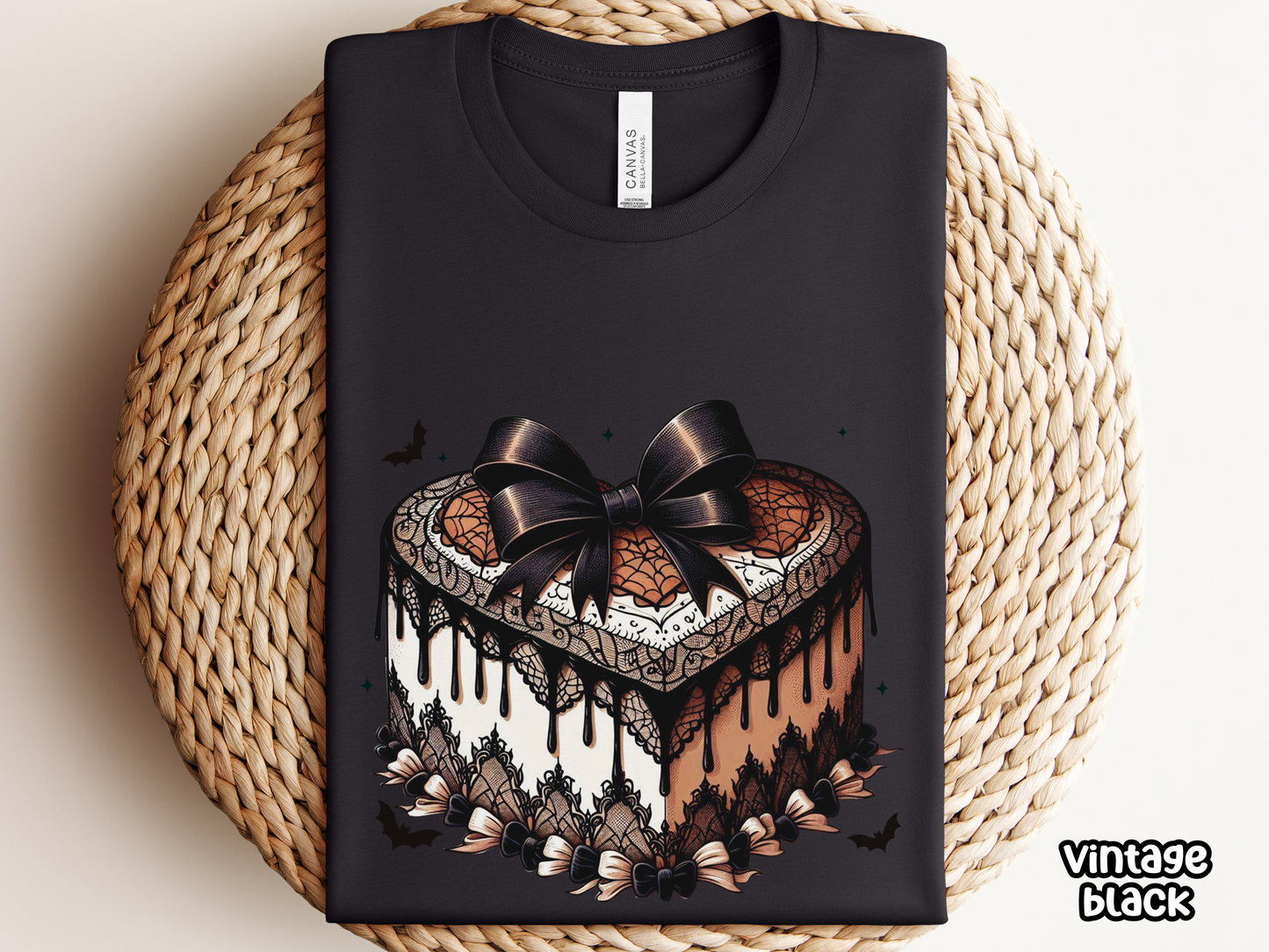 Spooky Gothic Halloween Cake Tee