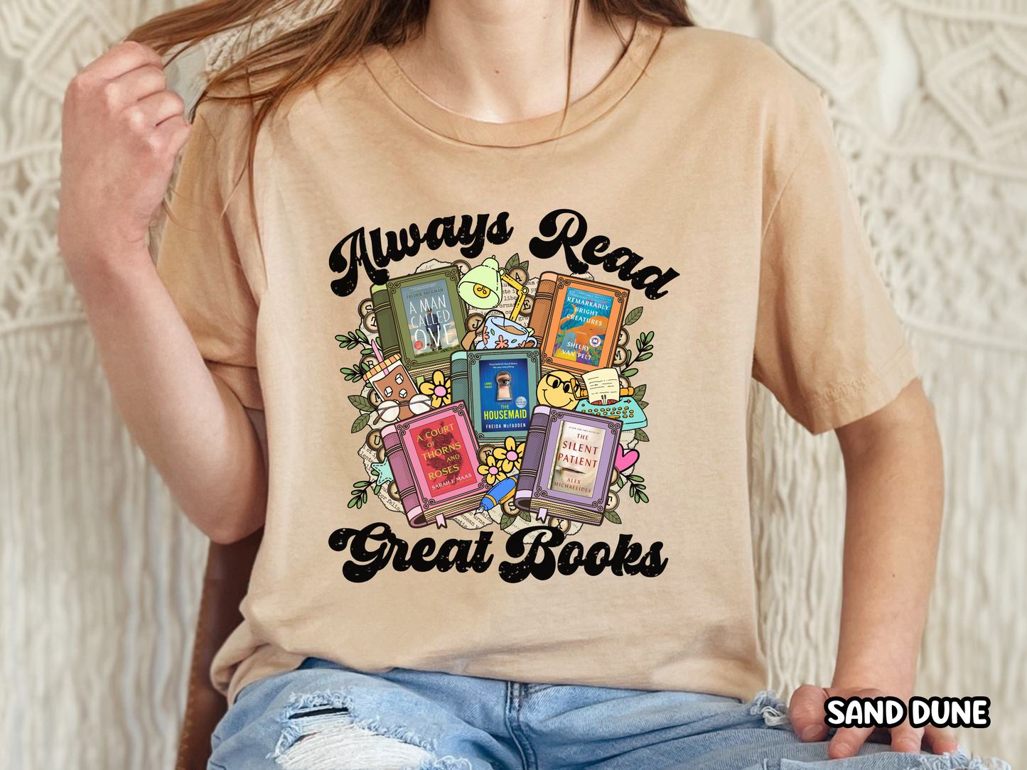 Always Read Great Books Custom Book Cover Bookish Shirt