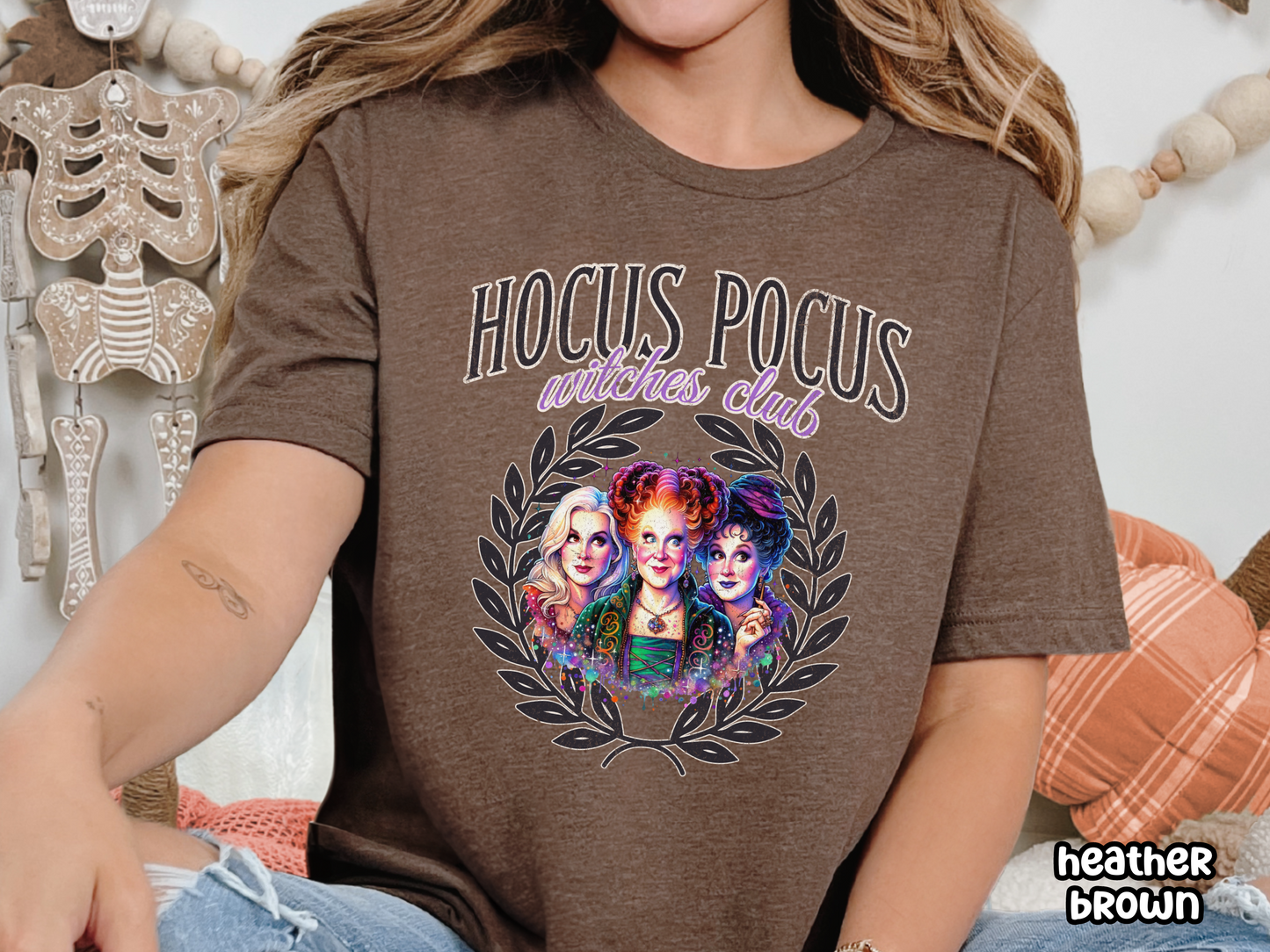 Hocus Pocus Witches Club Girly Halloween Tee