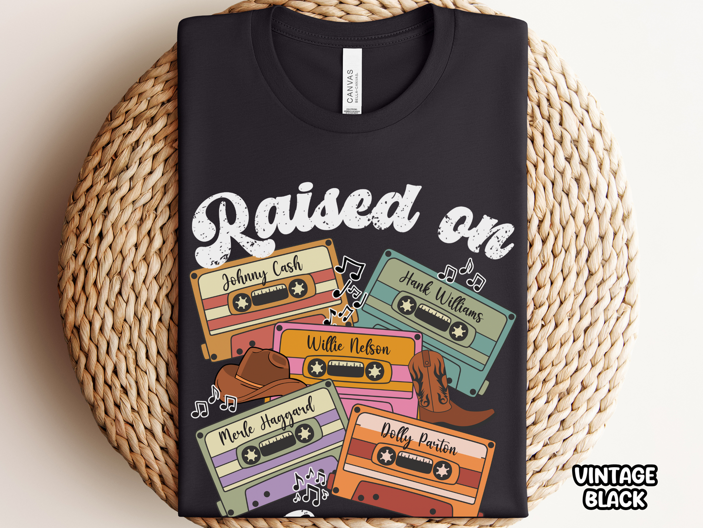 Raised On Classic Country Cassette Tape Custom Music Shirt