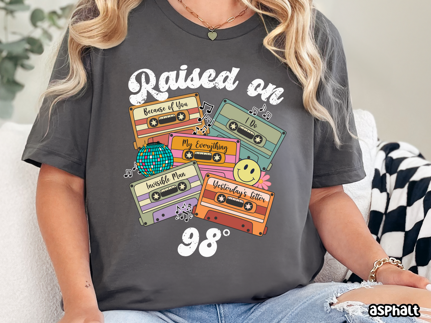 98 Degrees Raised on Boy Bands Pop Retro Cassette Tape Fully Custom Music Shirt