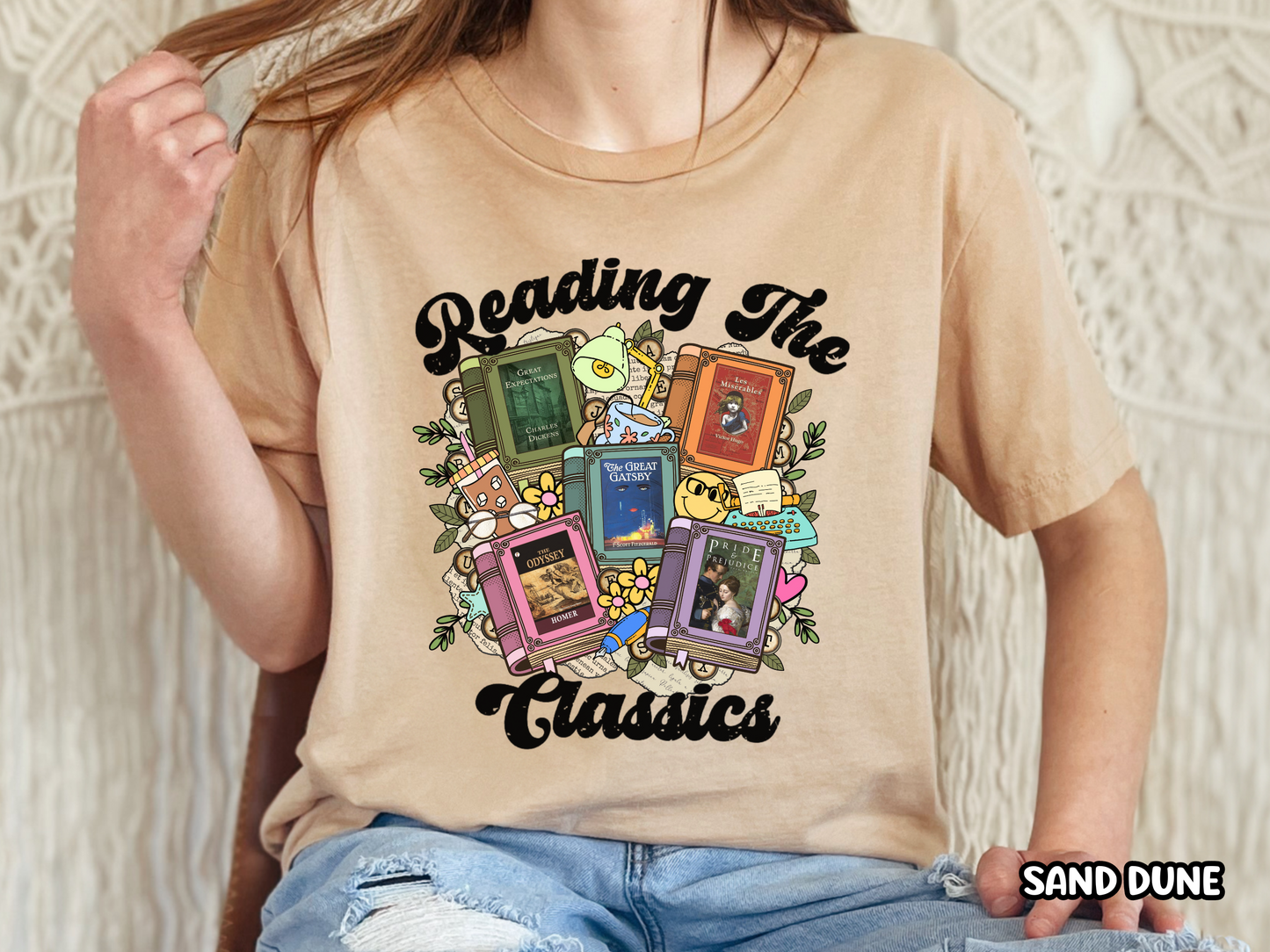 Reading The Classics Custom Book Cover Bookish Shirt