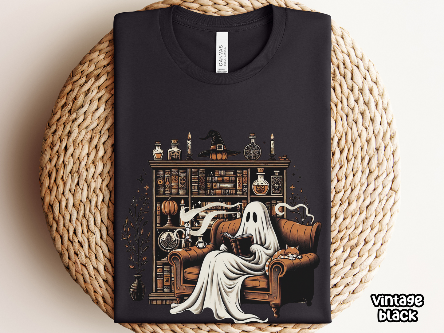 Bookish Reading Library Ghost Spooky Season Tee