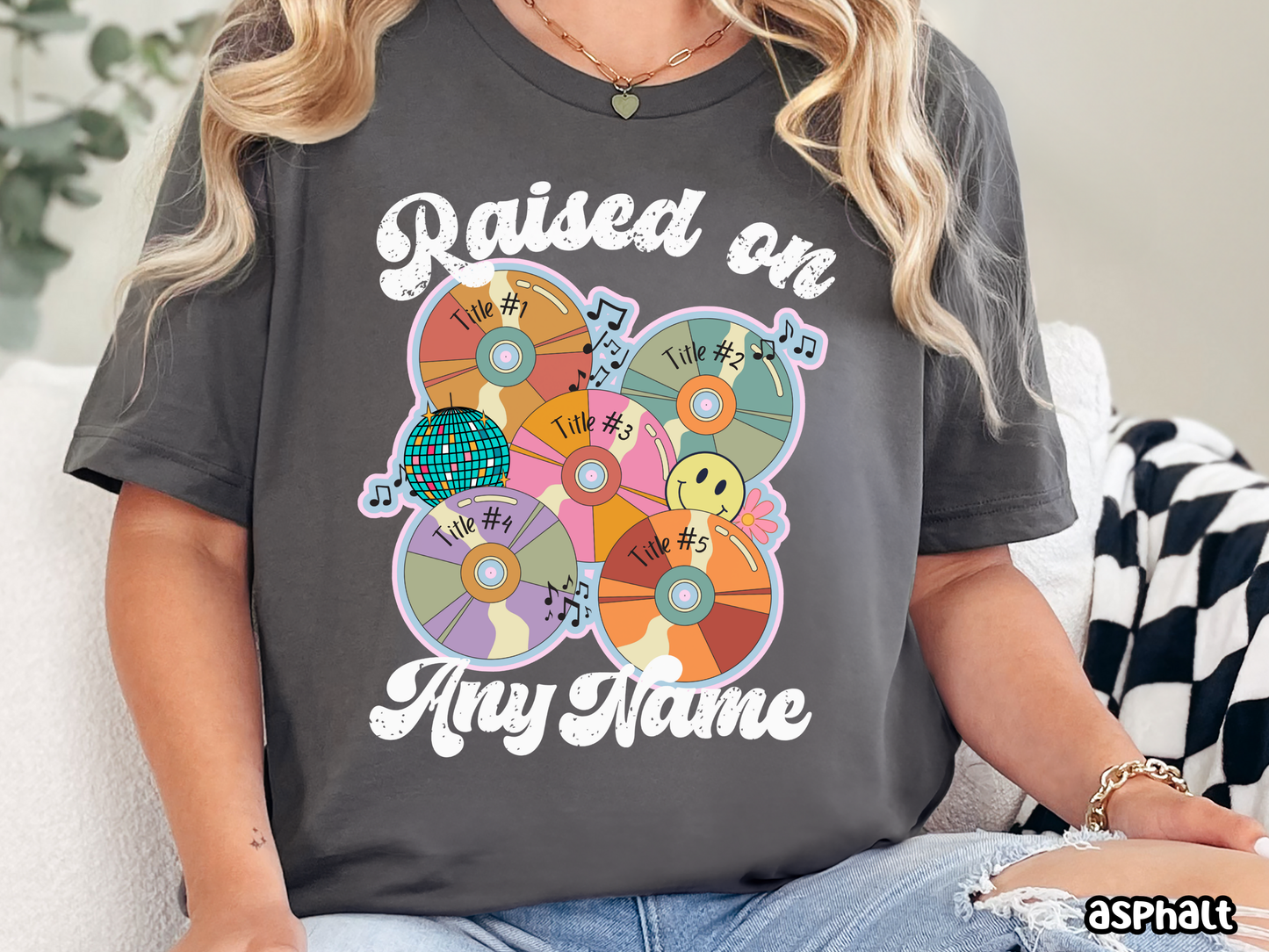 'Any Artist' Raised on Pop Retro CD Fully Custom Music Shirt