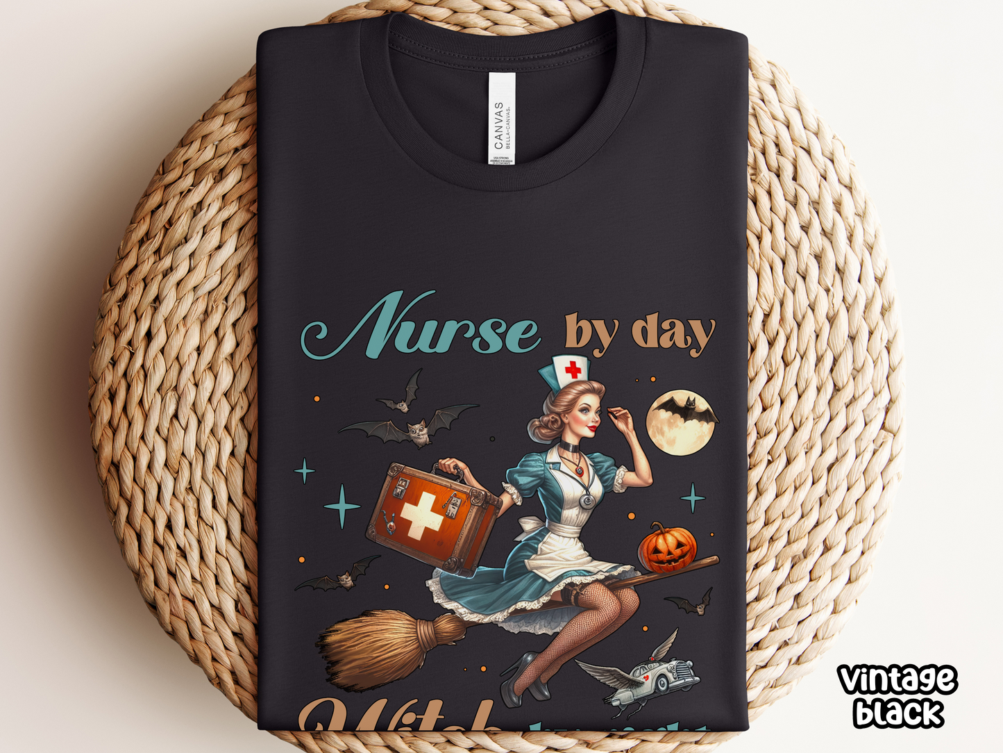 Witchy Nurse By Day Nursing Halloween Tee