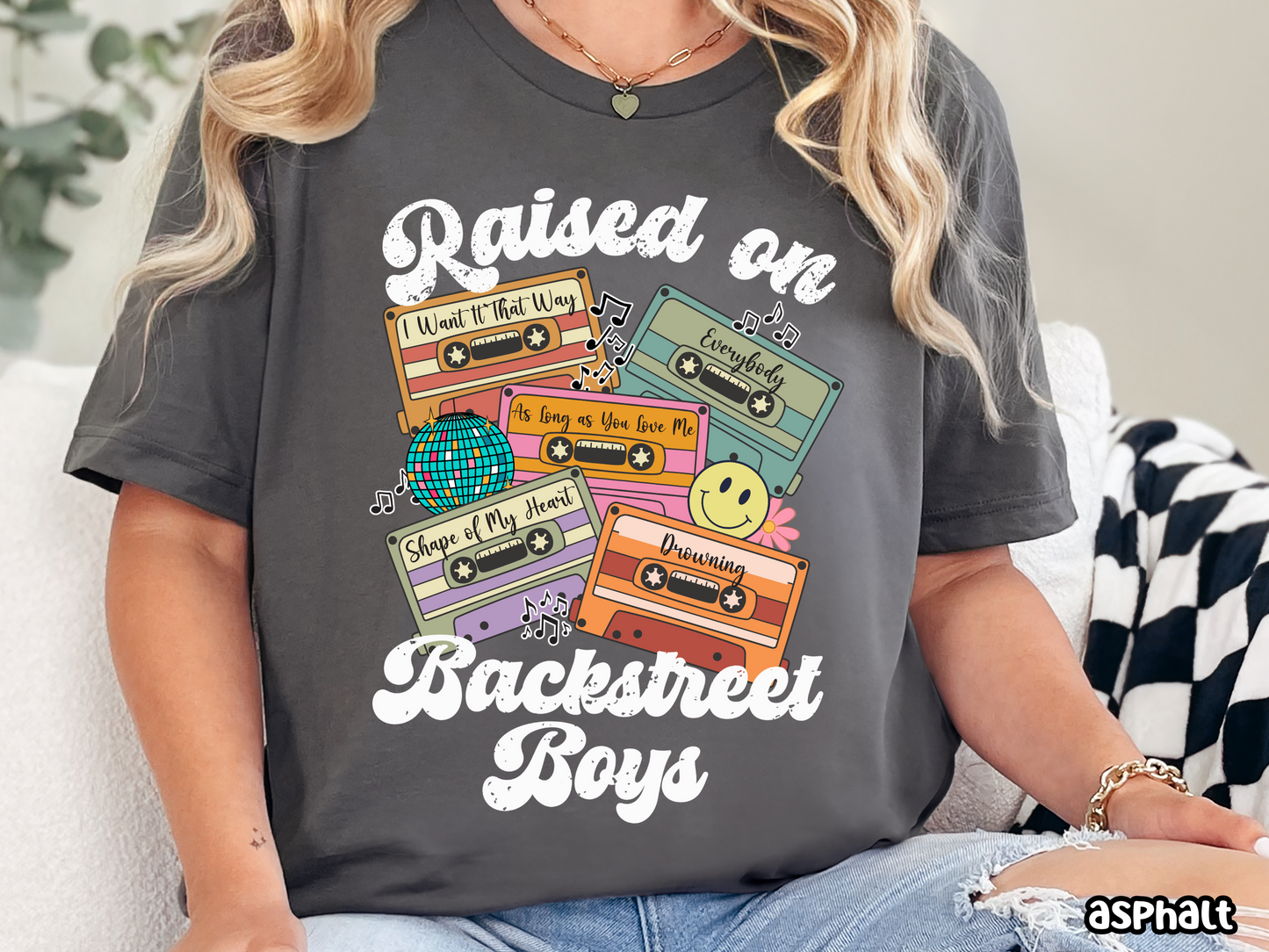 Backstreet Boys Raised on Boy Bands Pop Retro Cassette Tape Fully Custom Music Shirt