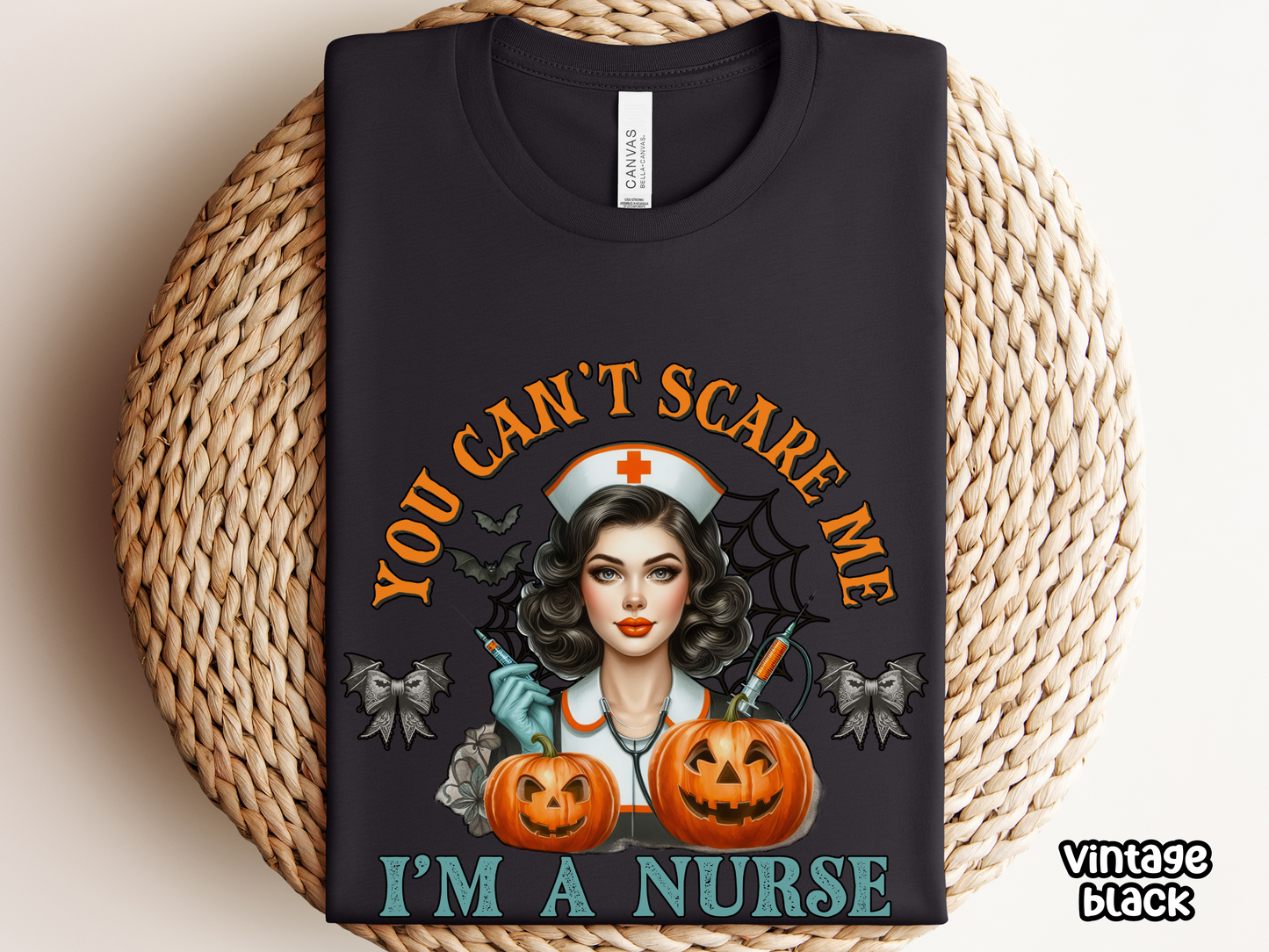 Can't Scare Me I'm A Nurse Nursing Halloween Tee