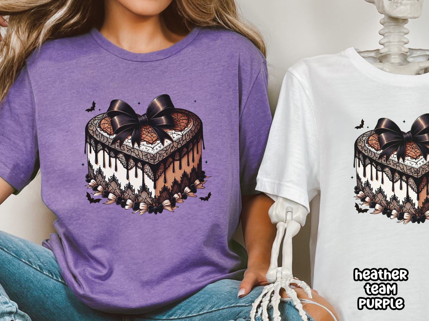 Spooky Gothic Halloween Cake Tee