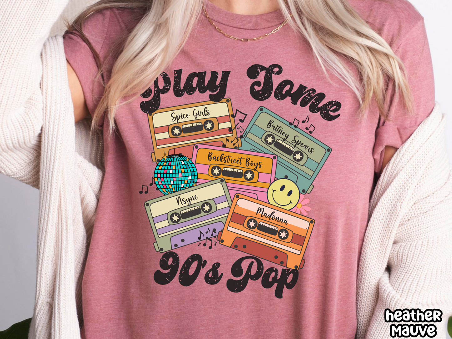 90's Pop Play Some Pop Retro Cassette Tape Fully Custom Music Shirt