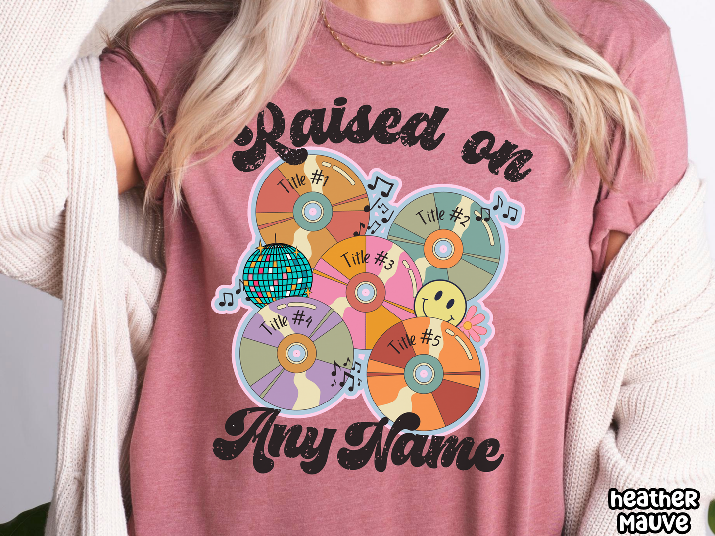 'Any Artist' Raised on Pop Retro CD Fully Custom Music Shirt