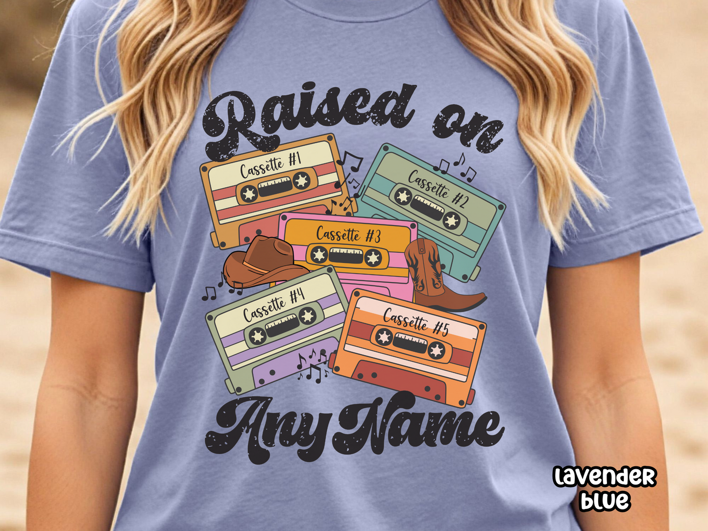 Raised On 'Any Artist' Retro Cassette Tape Fully Custom Music Shirt