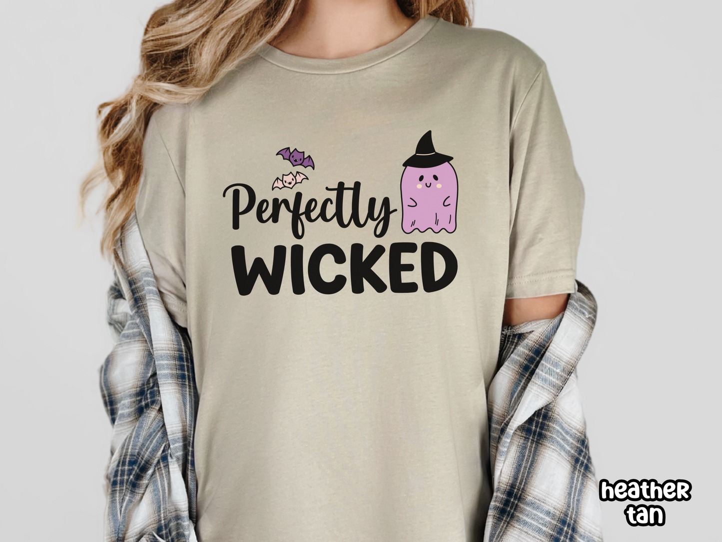 Perfectly Wicked Cute Purple Ghost Halloween Tee