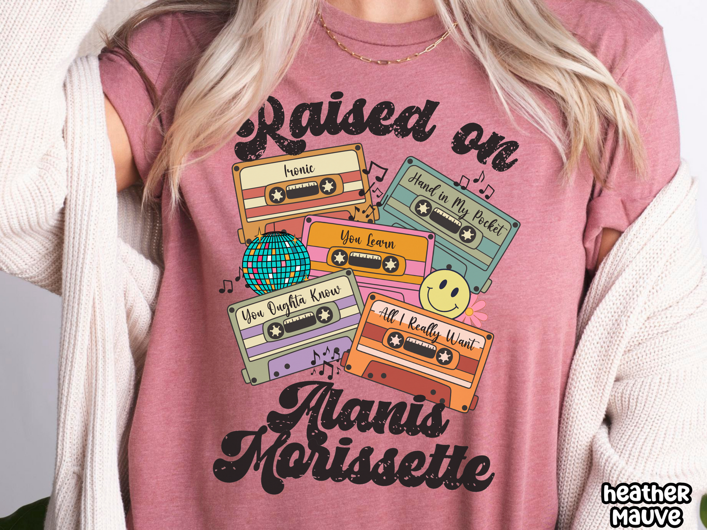 Alanis Morissette Raised on Pop Retro Cassette Tape Fully Custom Music Shirt