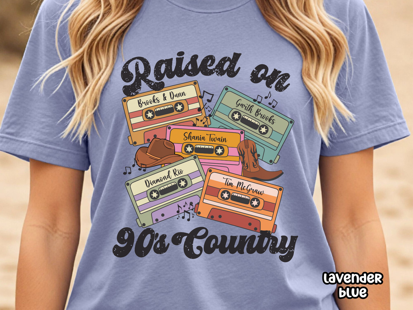 Raised on 90s Country Retro Cassette Tape Fully Custom Music Shirt