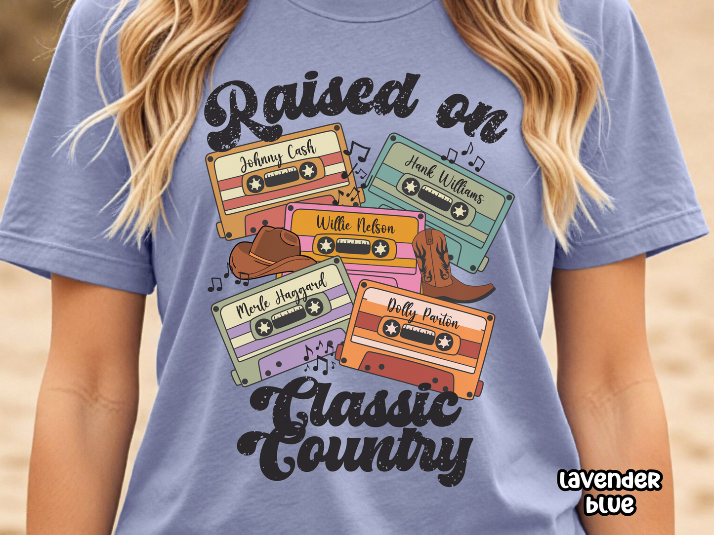 Raised On Classic Country Cassette Tape Custom Music Shirt