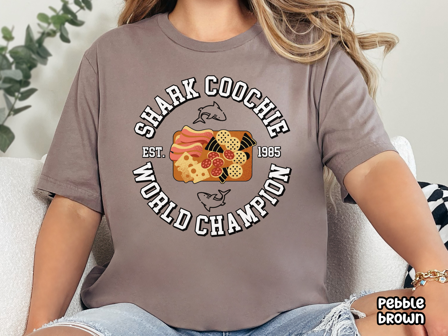 Shark Coochie World Champion Funny Charcuterie Shirt