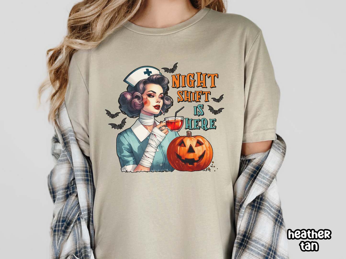 Night Shift Nurse Vintage Style Halloween Shirt