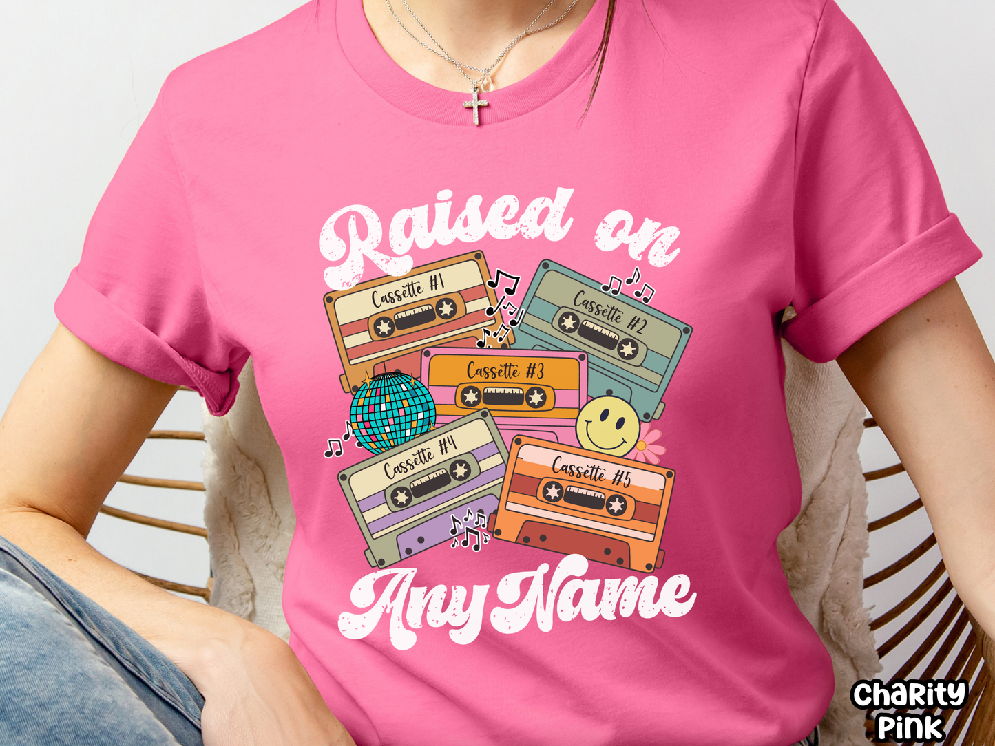 'Any Artist' Raised on Pop Retro Cassette Tape Fully Custom Music Shirt