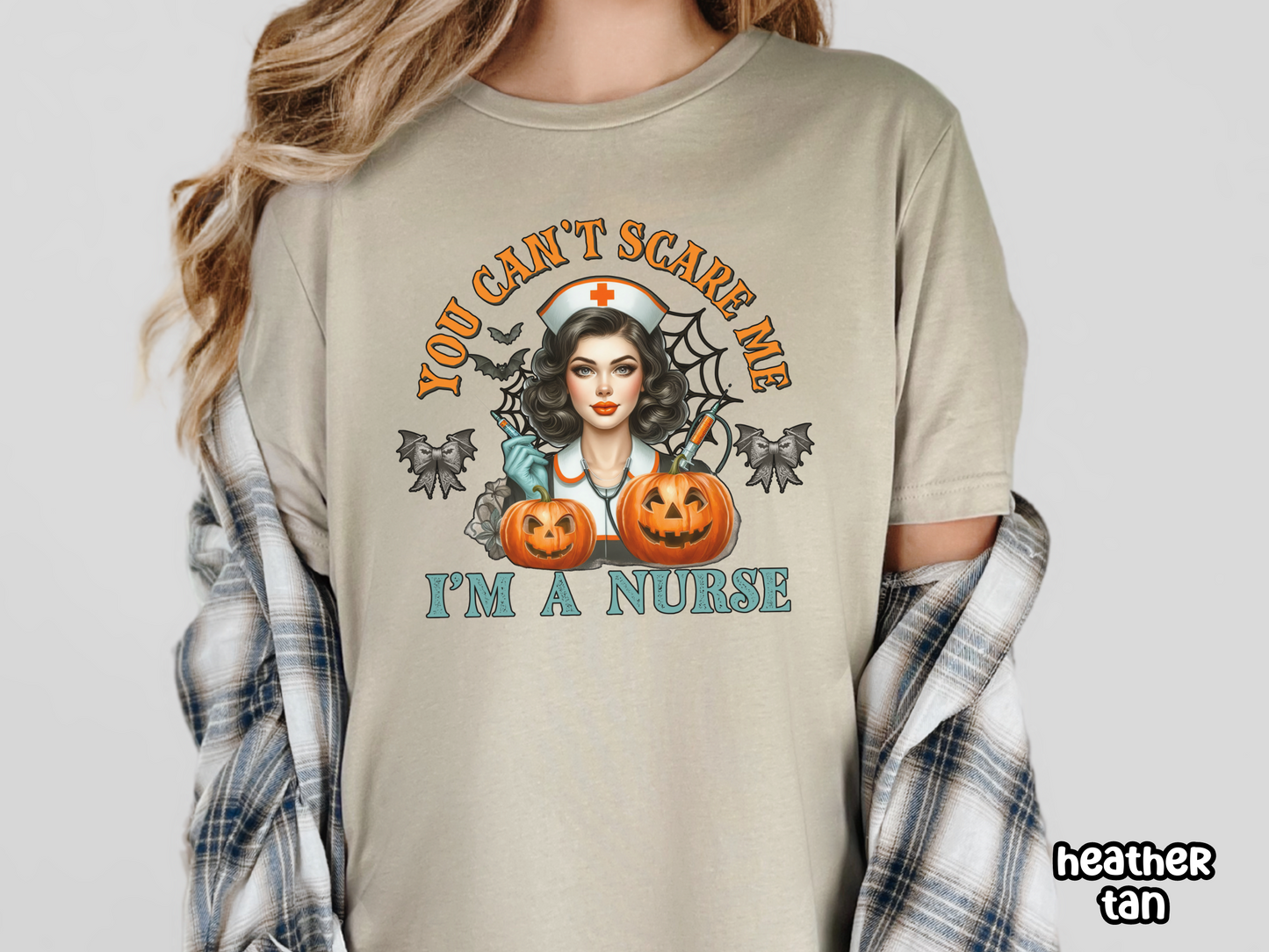 Can't Scare Me I'm A Nurse Nursing Halloween Tee