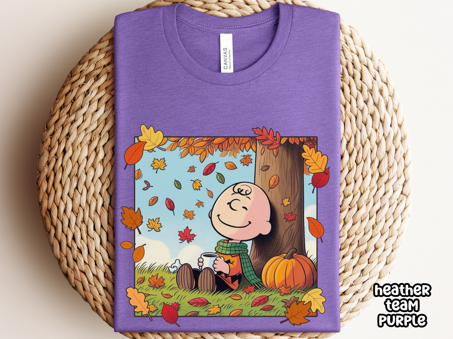 Charlie Pumpkin & Leaves Graphic Tee